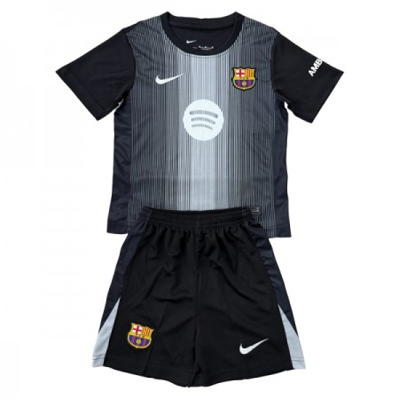 FC Barcelona Doelman Kind Tenue 2025-26 Zwarte