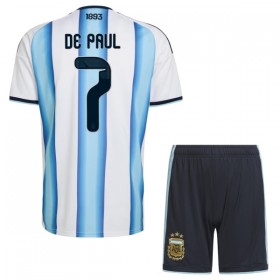 Argentinië De Paul 7 Kind Thuistenue WK Voetbal 2026
