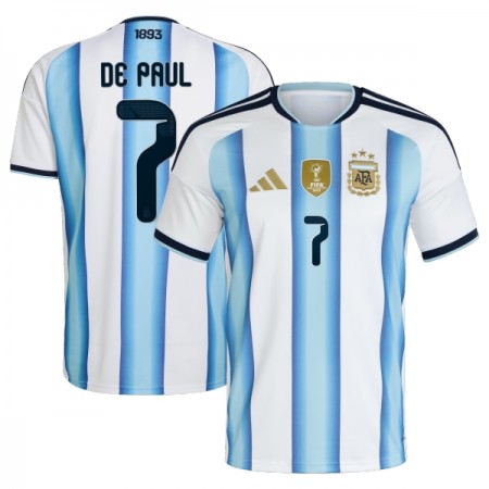 Argentinië De Paul 7 Thuisshirt WK Voetbal 2026 Argentinië De Paul 7 Thuisshirt WK Voetbal 2026