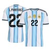Argentinië Lautaro Martinez 22 Thuisshirt WK Voetbal 2026
