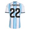 Argentinië Lautaro Martinez 22 Thuisshirt WK Voetbal 2026