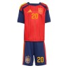 Spanje Pedri 20 Kind Thuistenue WK Voetbal 2026