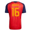 Spanje Rodrigo 16 Thuisshirt WK Voetbal 2026 Spanje Rodrigo 16 Thuisshirt WK Voetbal 2026