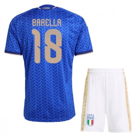 Italië Barella 18 Kind Thuistenue WK Voetbal 2026 Italië Barella 18 Kind Thuistenue WK Voetbal 2026