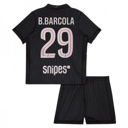 Paris Saint Germain B. Barcola 29 Jordan Kind Vierde Tenue 2025-26