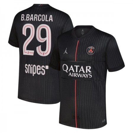 Paris Saint Germain B. Barcola 29 Jordan Vierde Shirt 2025-26 Paris Saint Germain B. Barcola 29 Jordan Vierde Shirt 2025-26