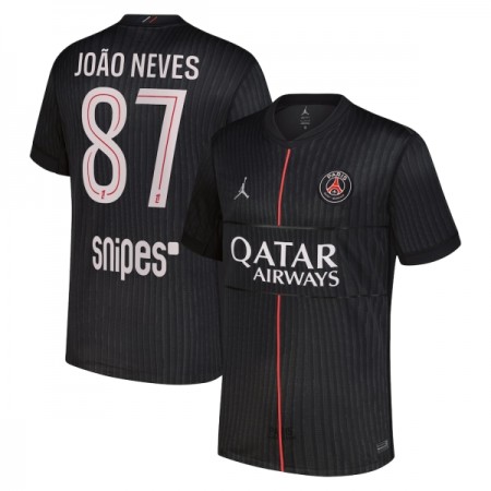 Paris Saint Germain Joao Neves 87 Jordan Vierde Shirt 2025-26 Paris Saint Germain Joao Neves 87 Jordan Vierde Shirt 2025-26