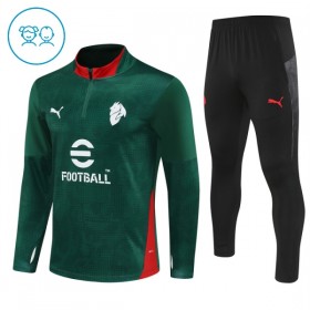 AC Milan Kind Trainings Sweatshirt Pak 2025-26 Kwart-Zip Groene