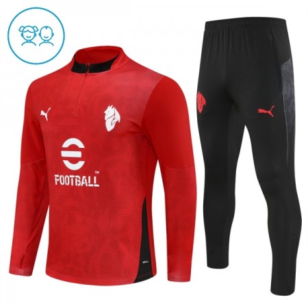 AC Milan Kind Trainings Sweatshirt Pak 2025-26 Kwart-Zip Rode