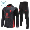 AC Milan Kind Trainings Sweatshirt Pak 2025-26 Kwart-Zip Zwarte AC Milan Kind Trainings Sweatshirt Pak 2025-26 Kwart-Zip Zwarte