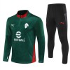 AC Milan Trainings Sweatshirt Pak 2025-26 Kwart-Zip Groene AC Milan Trainings Sweatshirt Pak 2025-26 Kwart-Zip Groene