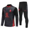 AC Milan Trainings Sweatshirt Pak 2025-26 Kwart-Zip Zwarte AC Milan Trainings Sweatshirt Pak 2025-26 Kwart-Zip Zwarte