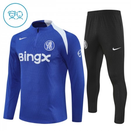 Chelsea Kind Trainings Sweatshirt Pak 2025-26 Kwart-Zip Blauwe Chelsea Kind Trainings Sweatshirt Pak 2025-26 Kwart-Zip Blauwe