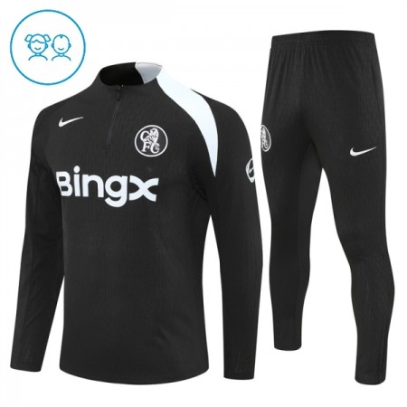 Chelsea Kind Trainings Sweatshirt Pak 2025-26 Kwart-Zip Zwarte Chelsea Kind Trainings Sweatshirt Pak 2025-26 Kwart-Zip Zwarte