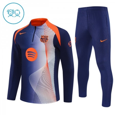 FC Barcelona Kind Trainings Sweatshirt Pak 2025-26 Kwart-Zip Blauwe