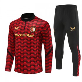 Feyenoord Rotterdam Trainings Sweatshirt Pak 2025-26 Kwart-Zip Rode