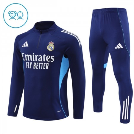 Real Madrid Kind Trainings Sweatshirt Pak 2025-26 Kwart-Zip Navy