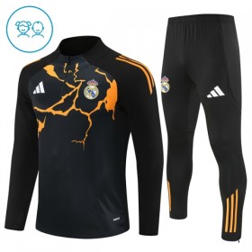 Real Madrid Kind Trainings Sweatshirt Pak 2025-26 Kwart-Zip Zwarte