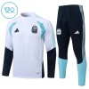 Argentinië Kind Trainings Sweatshirt Pak 2026-27 Kwart-Zip Witte Argentinië Kind Trainings Sweatshirt Pak 2026-27 Kwart-Zip Witte