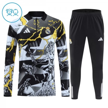 Real Madrid Marvel Kind Trainings Sweatshirt Pak 2026-27 Kwart-Zip Zwarte Real Madrid Marvel Kind Trainings Sweatshirt Pak 2026-27 Kwart-Zip Zwarte