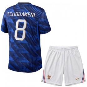 Frankrijk Tchouameni 8 Kind Thuistenue WK Voetbal 2026