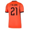 Nederland Frenkie de Jong 21 Thuisshirt WK Voetbal 2026 Nederland Frenkie de Jong 21 Thuisshirt WK Voetbal 2026