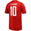 Canada J. David 10 Thuisshirt WK Voetbal 2026 Canada J. David 10 Thuisshirt WK Voetbal 2026