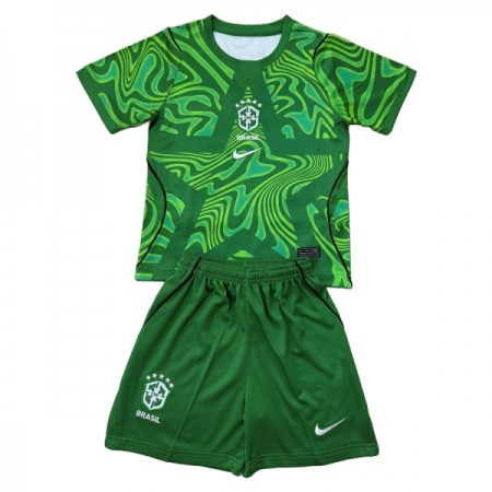 Brazilië Doelman Kind Thuistenue WK Voetbal 2026 Groene Brazilië Doelman Kind Thuistenue WK Voetbal 2026 Groene