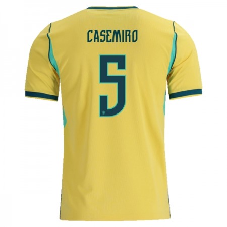 Brazilië Casemiro 5 Thuisshirt WK Voetbal 2026 Brazilië Casemiro 5 Thuisshirt WK Voetbal 2026