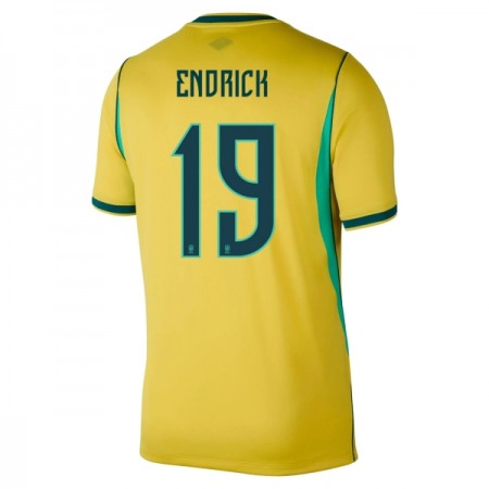 Brazilië Endrick 19 Thuisshirt WK Voetbal 2026 Brazilië Endrick 19 Thuisshirt WK Voetbal 2026