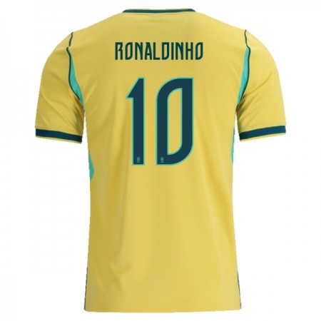 Brazilië Ronaldinho 10 Thuisshirt WK Voetbal 2026 Brazilië Ronaldinho 10 Thuisshirt WK Voetbal 2026