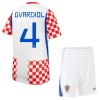 Kroatië Gvardiol 4 Kind Thuistenue WK Voetbal 2026