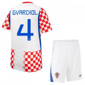 Kroatië Gvardiol 4 Kind Thuistenue WK Voetbal 2026
