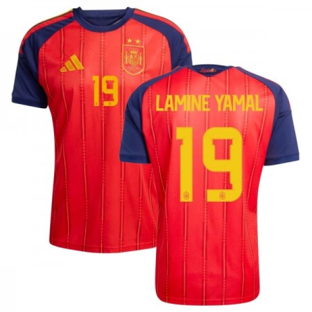 Spanje 2 Stars Lamine Yamal 19 Thuisshirt WK Voetbal 2026 Spanje 2 Stars Lamine Yamal 19 Thuisshirt WK Voetbal 2026