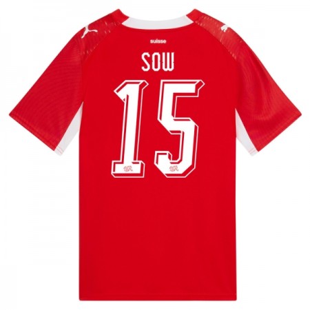 Zwitserland Djibril Sow 15 Thuisshirt WK Voetbal 2026 Zwitserland Djibril Sow 15 Thuisshirt WK Voetbal 2026