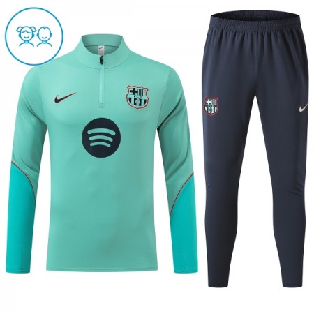 Barcelona Kind Trainings Sweatshirt Pak 2026-27 Kwart-Zip Groene Barcelona Kind Trainings Sweatshirt Pak 2026-27 Kwart-Zip Groene