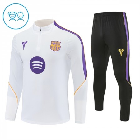 Barcelona Kind Trainings Sweatshirt Pak 2026-27 Kwart-Zip Witte Barcelona Kind Trainings Sweatshirt Pak 2026-27 Kwart-Zip Witte