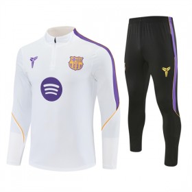Barcelona Trainings Sweatshirt Pak 2026-27 Kwart-Zip Witte