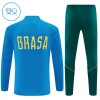 Brazilië Kind Trainings Sweatshirt Pak 2026-27 Kwart-Zip Blauwe