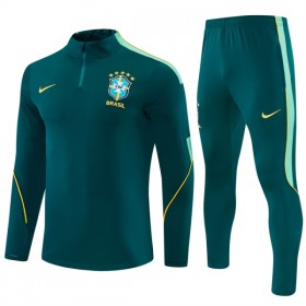 Brazilië Trainings Sweatshirt Pak 2026-27 Kwart-Zip Groene