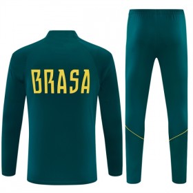 Brazilië Trainings Sweatshirt Pak 2026-27 Kwart-Zip Groene