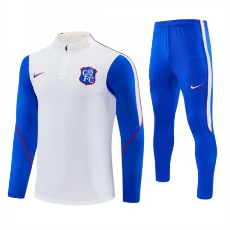 Chelsea Trainings Sweatshirt Pak 2026-27 Kwart-Zip Witte Chelsea Trainings Sweatshirt Pak 2026-27 Kwart-Zip Witte