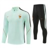 Frankrijk Trainings Sweatshirt Pak 2026-27 Kwart-Zip Witte Frankrijk Trainings Sweatshirt Pak 2026-27 Kwart-Zip Witte