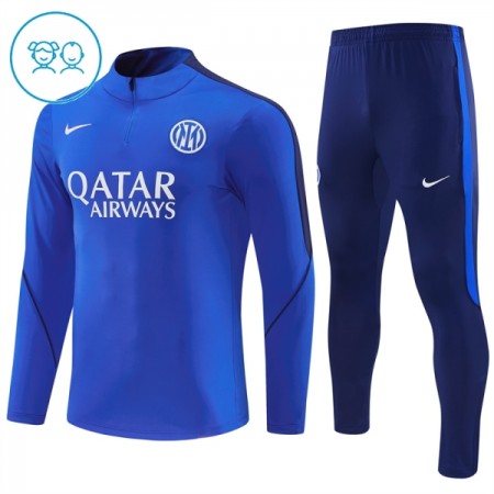 Inter Milan Kind Trainings Sweatshirt Pak 2026-27 Kwart-Zip Blauwe Inter Milan Kind Trainings Sweatshirt Pak 2026-27 Kwart-Zip Blauwe