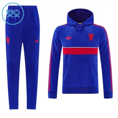 Manchester United Hoodie Kind Trainings Sweatshirt Pak 2026-27 Blauwe