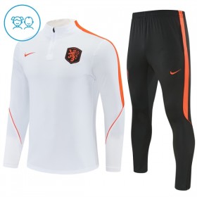 Nederland Kind Trainings Sweatshirt Pak 2026-27 Kwart-Zip Witte