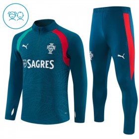 Portugal Kind Trainings Sweatshirt Pak 2026-27 Kwart-Zip Blauwe