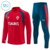 Portugal Kind Trainings Sweatshirt Pak 2026-27 Kwart-Zip Rode