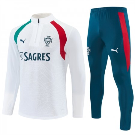 Portugal Trainings Sweatshirt Pak 2026-27 Kwart-Zip Witte Portugal Trainings Sweatshirt Pak 2026-27 Kwart-Zip Witte