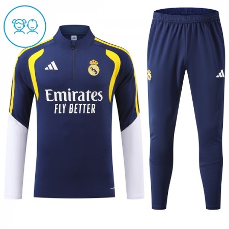 Real Madrid Kind Trainings Sweatshirt Pak 2026-27 Kwart-Zip Blauwe Real Madrid Kind Trainings Sweatshirt Pak 2026-27 Kwart-Zip Blauwe